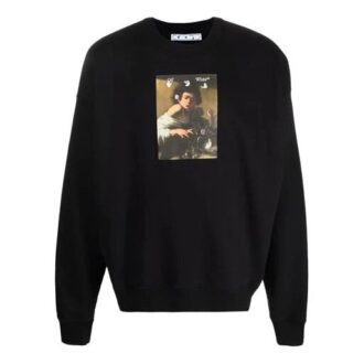 Off-White Hommes FW21 Caravaggio Imprimé Coupe ample Noir