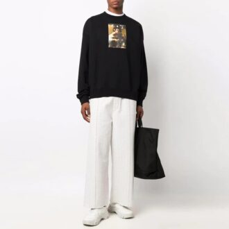 Off-White Hommes FW21 Caravaggio Imprimé Coupe ample Noir
