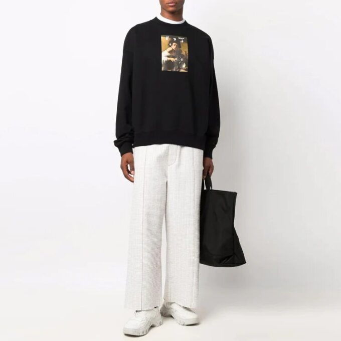 Off-White Hommes FW21 Caravaggio Imprimé Coupe ample Noir