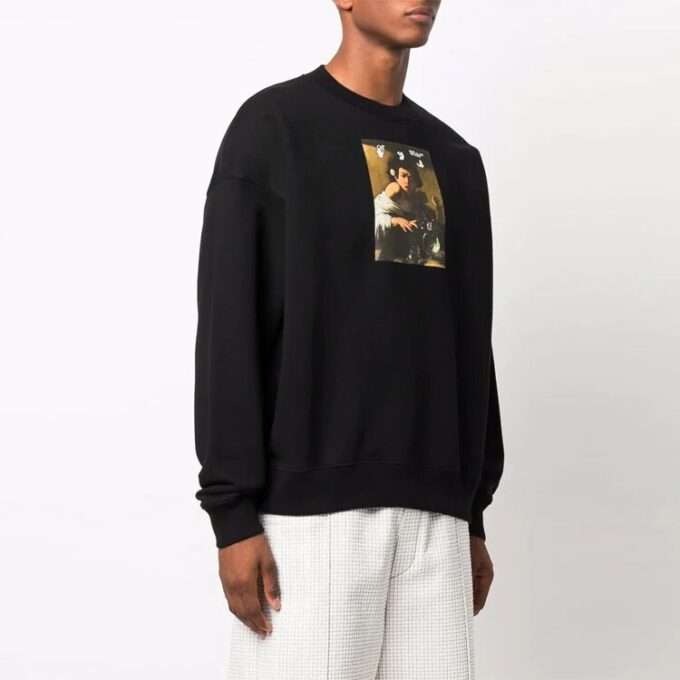 Off-White Hommes FW21 Caravaggio Imprimé Coupe ample Noir