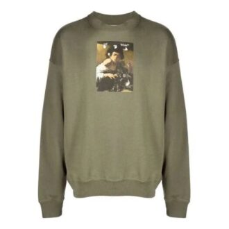 Off-White Hommes FW21 Caravaggio Painting Sans capuche Coupe ample Vert