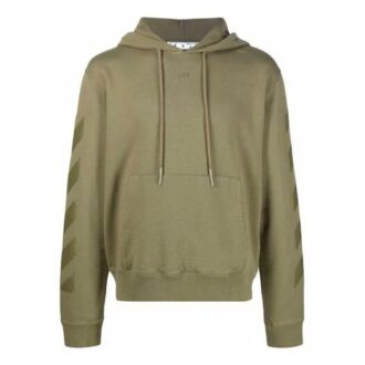 Off-White Hommes FW21 Décontracté À capuche Imprimé Coupe ample Vert