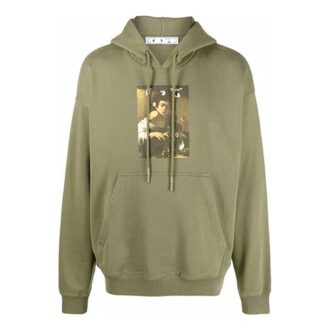 Off-White Hommes FW21 Imprimé illustration Coupe ample Vert