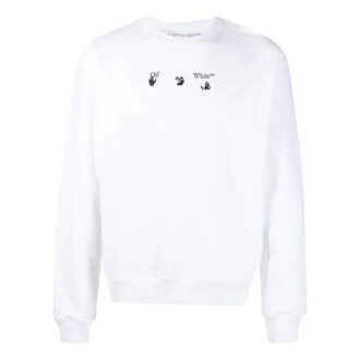 Off-White Hommes FW21 Motif Arrows Coupe ample Blanc
