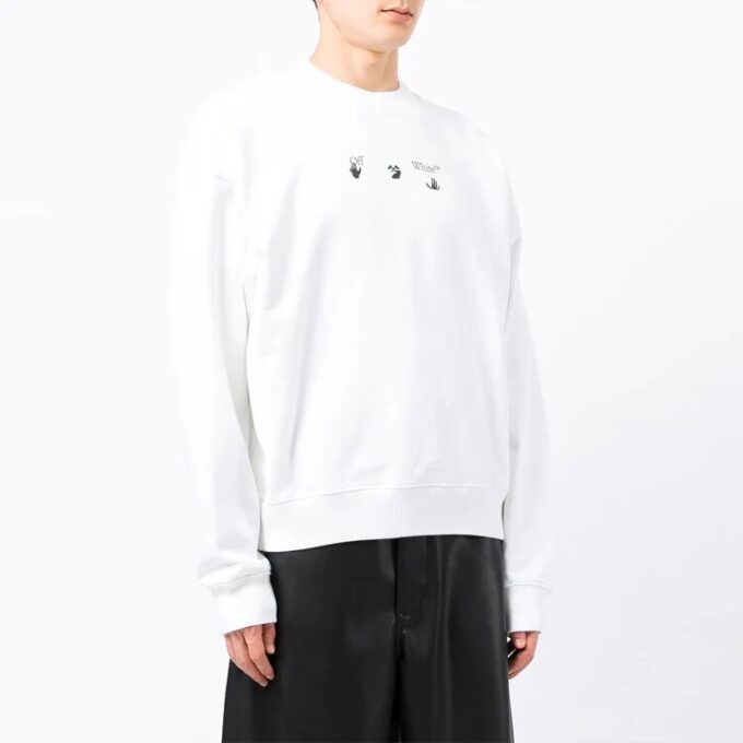 Off-White Hommes FW21 Motif Arrows Coupe ample Blanc