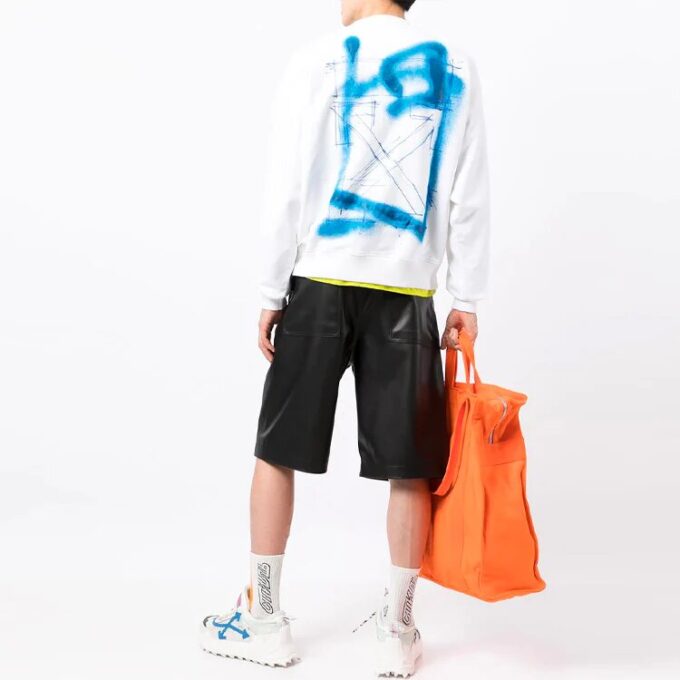 Off-White Hommes FW21 Motif Arrows Coupe ample Blanc