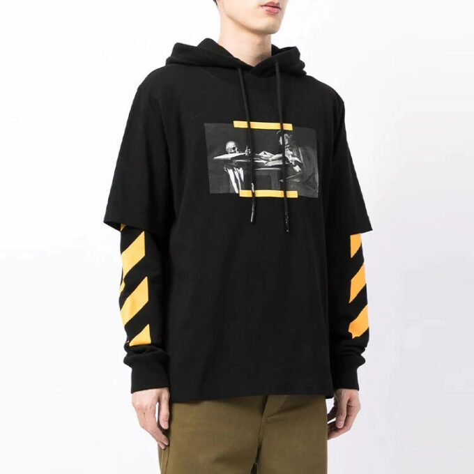 Off-White Hommes FW21 Motif Caravaggio Coupe ample Noir