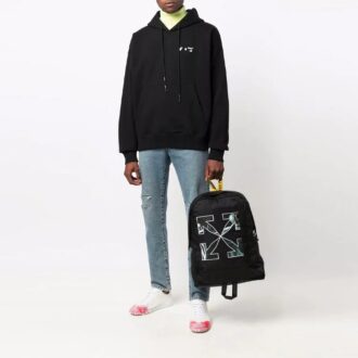 Off-White Hommes FW21 Motif logo Coupe ample Noir
