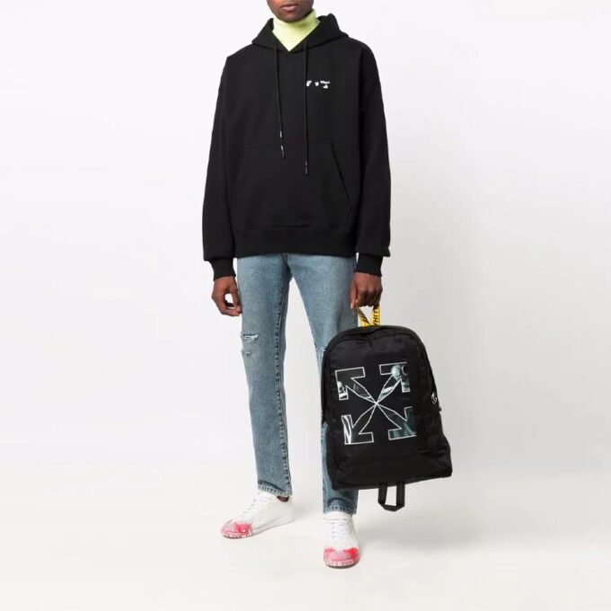 Off-White Hommes FW21 Motif logo Coupe ample Noir