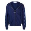 Off-White Hommes FW21 Rayures Fermeture éclair Version standard Bleu