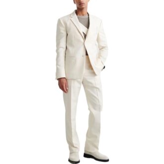 Off-White Hommes FW22 Ceinture à boucle unie Pantalon droit décontracté Blanc Off-White Hommes FW22 Ceinture à boucle unie Pantalon droit décontracté Blanc