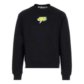 Off-White Hommes FW22 Imprimé Logo Col Rond Sans Capuche Manches Longues Noir Off-White Hommes FW22 Imprimé Logo Col Rond Sans Capuche Manches Longues Noir