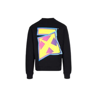 Off-White Hommes FW22 Imprimé Logo Col Rond Sans Capuche Manches Longues Noir Off-White Hommes FW22 Imprimé Logo Col Rond Sans Capuche Manches Longues Noir