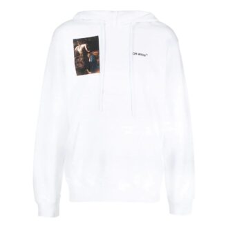 Off-White Hommes FW22 Imprimé à motifs de personnages, coupe ample, blanc Off-White Hommes FW22 Imprimé à motifs de personnages, coupe ample, blanc
