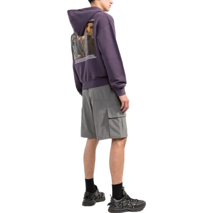 Off-White Hommes FW22 Motif de personnages Imprimé slogan Violet