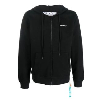 Off-White Hommes FW22 T-shirt noir ample en sergé avec logo imprimé et fermeture éclair Off-White Hommes FW22 T-shirt noir ample en sergé avec logo imprimé et fermeture éclair