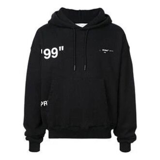 Off-White Hommes Imprimé au dos Ample Noir