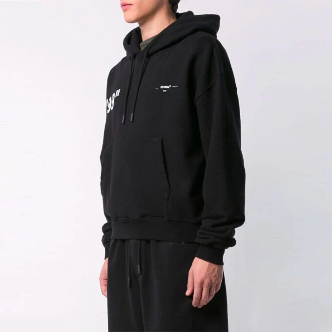 Off-White Hommes Imprimé au dos Ample Noir