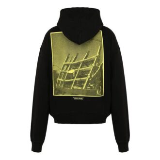 Off-White Hommes Imprimé dans le dos Manches longues Noir