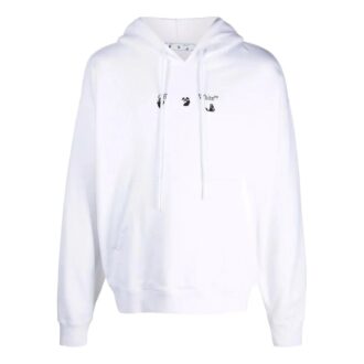 Off-White Hommes Imprimé Logo Cordon de serrage Blanc