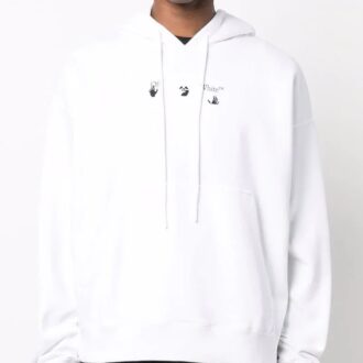 Off-White Hommes Imprimé Logo Cordon de serrage Blanc