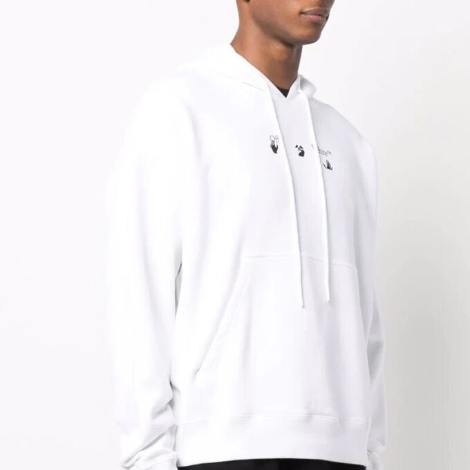 Off-White Hommes Imprimé Logo Cordon de serrage Blanc