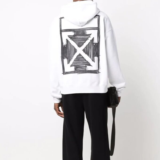 Off-White Hommes Imprimé Logo Cordon de serrage Blanc