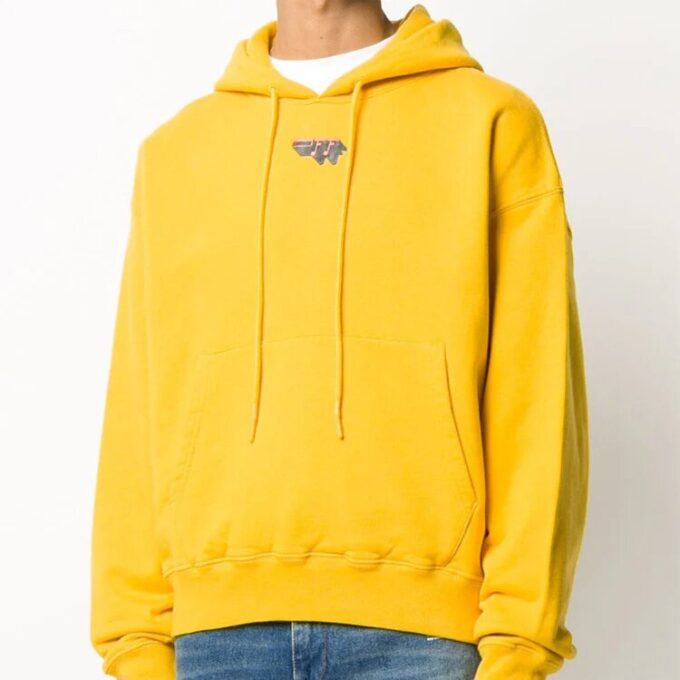 Off-White Hommes Imprimé Logo Jaune