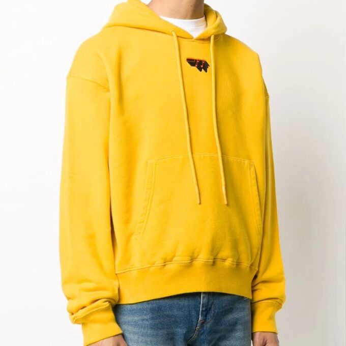 Off-White Hommes Imprimé Logo Jaune