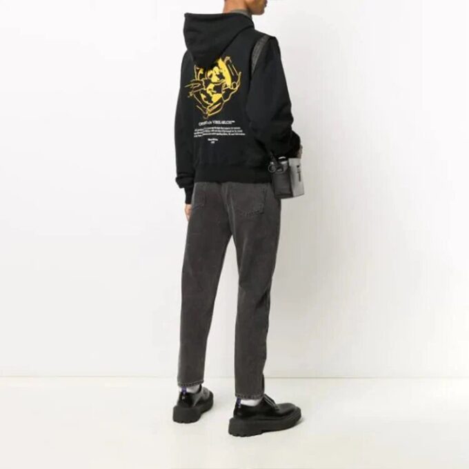 Off-White Hommes Imprimé Logo Noir