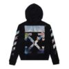 Off-White Hommes Imprimé Peinture Motif Flèche Fermeture à glissière Noir classique