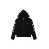 Off-White Hommes Imprimé Peinture Motif Flèche Fermeture à glissière Noir classique