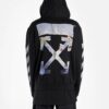 Off-White Hommes Imprimé Peinture Motif Flèche Fermeture à glissière Noir classique