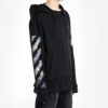 Off-White Hommes Imprimé Peinture Motif Flèche Fermeture à glissière Noir classique
