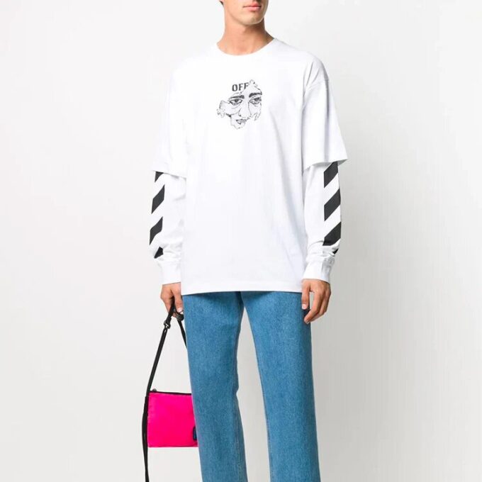 Off-White Hommes Imprimé Sportif Blanc