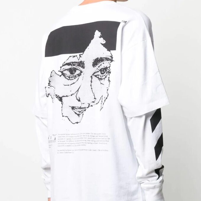 Off-White Hommes Imprimé Sportif Blanc