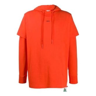 Off-White Hommes Logo Arrow Orange Rouge