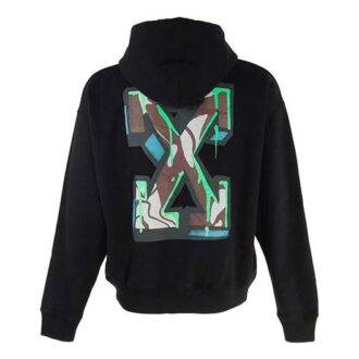 Off-White Hommes Logo brodé flèche manches longues noir