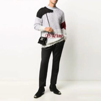 Off-White Hommes Logo Colorblock Version standard Gris