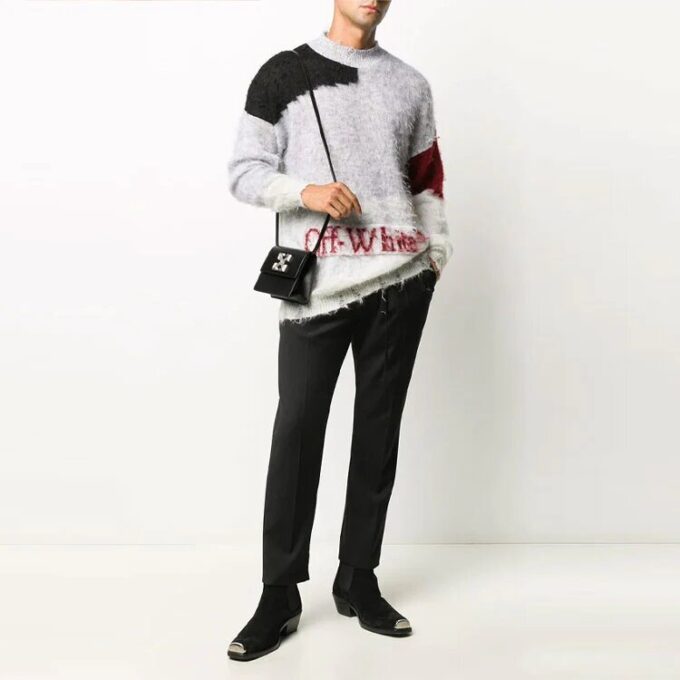 Off-White Hommes Logo Colorblock Version standard Gris