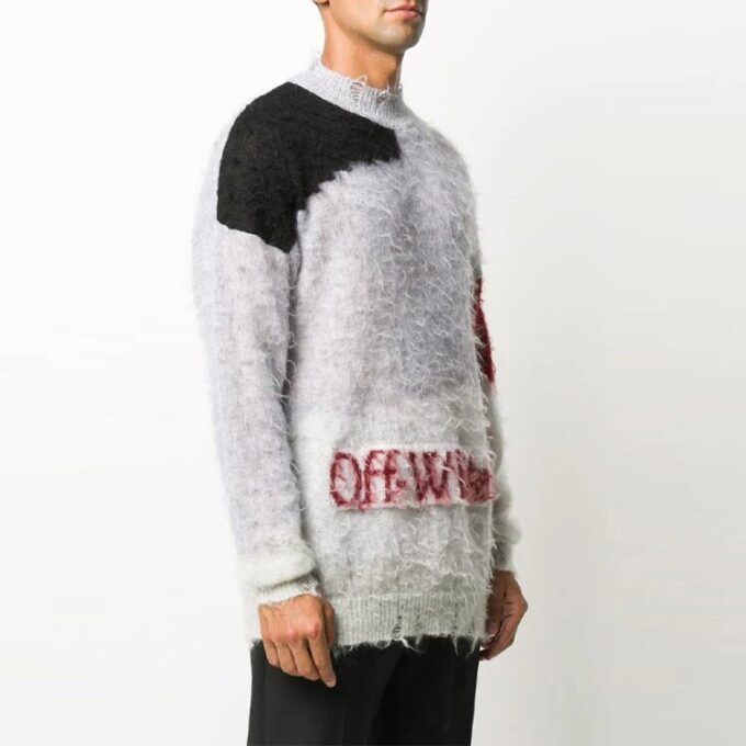 Off-White Hommes Logo Colorblock Version standard Gris