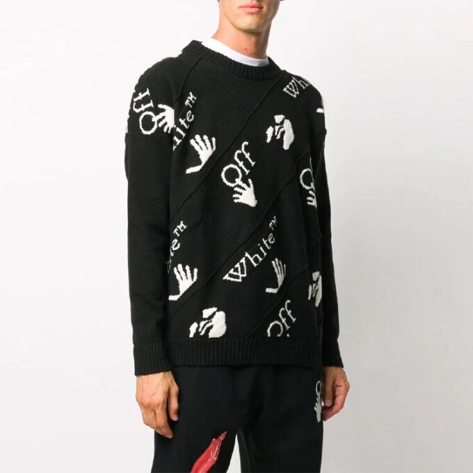 Off-White Hommes Logo Noir