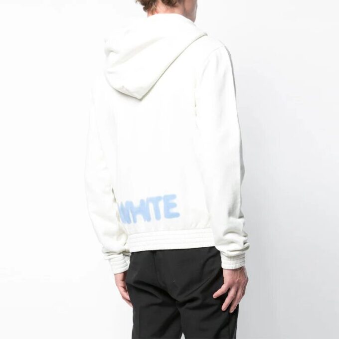 Off-White Hommes Logo Zipper Blanc