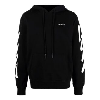 Off-White Hommes Motif imprimé couleur unie Noir