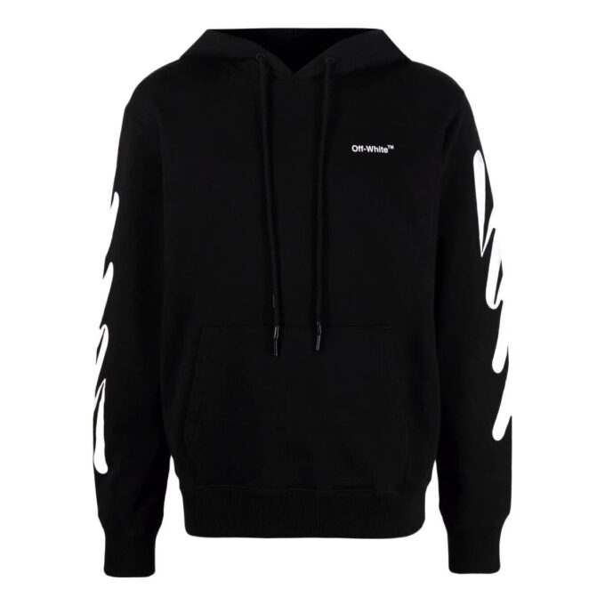 Off-White Hommes Motif imprimé couleur unie Noir