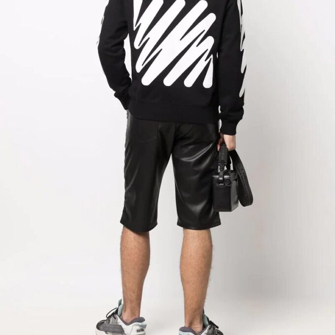 Off-White Hommes Motif imprimé couleur unie Noir