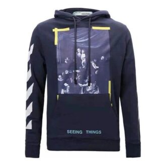 Off-White Hommes Peinture Bleu marine