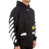 Off-White Hommes Splash Ink Graffiti Stripe Noir