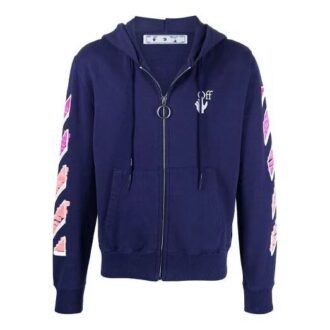 Off-White Hommes SS21 Décontracté à fermeture éclair Version standard Bleu