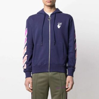 Off-White Hommes SS21 Décontracté à fermeture éclair Version standard Bleu